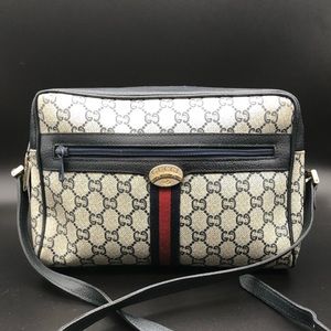 Vintage Gucci GG Plus Ophidia Navy Crossbody